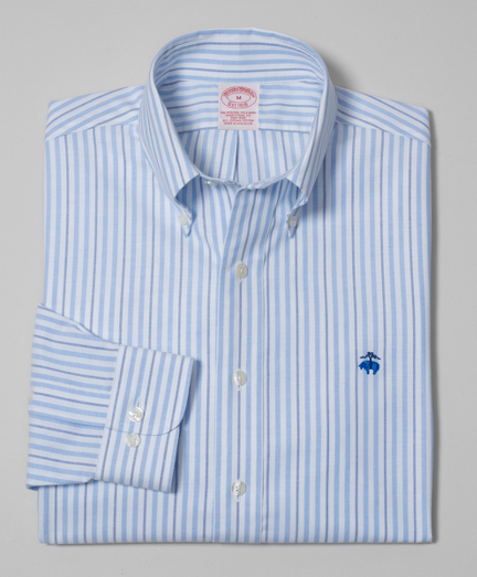 Lightweight oxford woven in all-natural Supima� cotton. Made with pucker-free seams and treated to remain virtually wrinkle-free. The original Polo� button-down collar. Our signature shirring at barrel cuffs. Golden Fleece� embroidered logo. Machine wash. Imported. Also available in Slim fit.