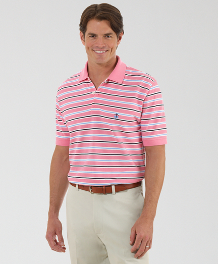 Knitted from pure cotton with extrafine pique stitching for superior softness. Finished with our signature performance treatment to enhance shape retention and resistance to shrinking, fading, and pilling. Embroidered chest logo and logo buttons. Machine wash. Imported.