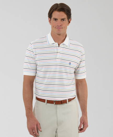 Knitted from pure cotton with extrafine pique stitching for superior softness. Finished with our signature performance treatment to enhance shape retention and resistance to shrinking, fading, and pilling. Embroidered chest logo and logo buttons. Machine wash. Imported.