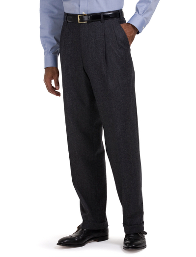 Elegant pattern in pure Italian wool.  Classic Madison relaxed fit. Lined to the knee. Unfinished hems. Made in Canada. Dry clean.