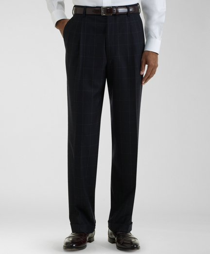 Pure wool woven in Italy. Double-revese pleat, lined to the knee. Unfinished hem. Tailored in our classic, relaxed Madison fit. Dry clean. Made in Canada.