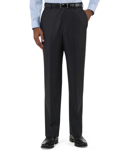 Pure wool woven in Italy. Plain front, lined to the knee. Unfinished hem. Tailored in our classic, relaxed Madison fit. Dry clean. Made in Canada.