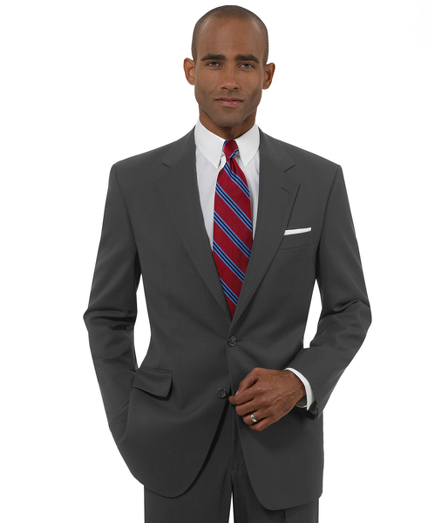 This season. Any season. The classics still apply. The BrooksEase� suit. Now in 100s pure stretch wool-masterfully tailored and wrinkle-resistant. The perfect travel companion for getting back to business. Select jackets and trousers separately, by size, for a perfect fit. Dry clean. Made in the USA. Jackets. Fully lined. 2-button. Darted and slightly shaped through chest for a classic fit. Welt chest pockets and inset flap pockets.