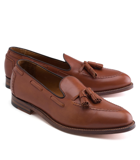 Smooth calfskin leather uppers. Leather lining and soles. Made in USA.