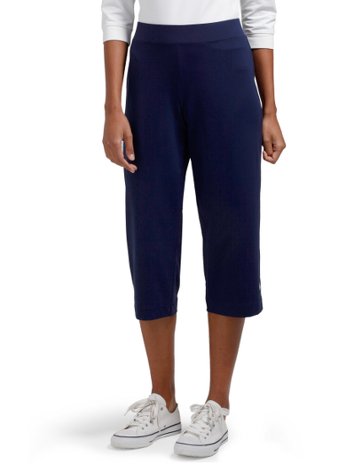 Nylon/elastin. Mid-calf length. Wide elastic waistband. White Brooks Brothers logo on bottom of left leg. 21" inseam. Machine wash. Imported.