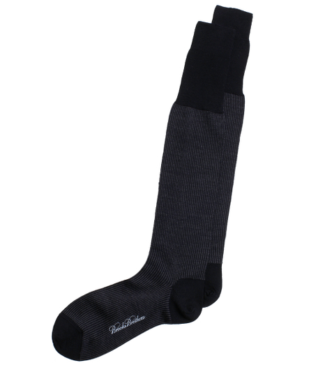 Dress socks of exceptional quality, made in Italy of wool and nylon. Handlinked toe. Machine wash. Imported.