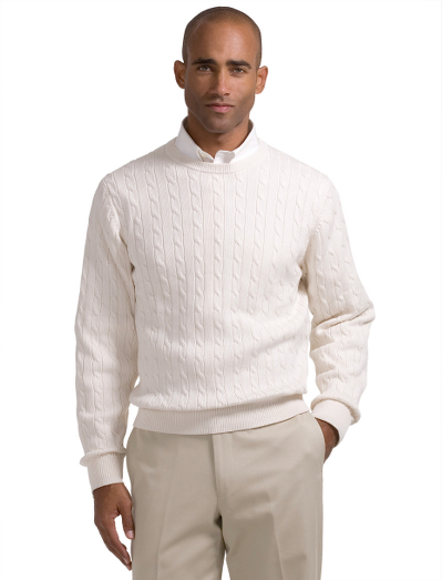 Knitted from pure Sea Island Cotton, one of the rarest cotton varieties distinguished by its purity and strength. Sea Island cotton has the softness of cashmere and the luster of silk. Fully fashioned. Dry clean or hand wash. Imported.