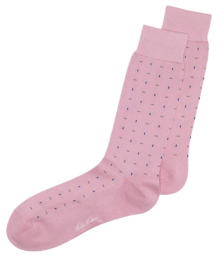 A luxurious blend of Sea Island cotton, nylon and lycra� woven in England. Handlinked toes. Machine    wash. Imported.