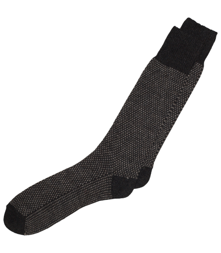 Cashmere and nylon blend. Handlinked toes. Hand wash only. Dry flat. Imported.