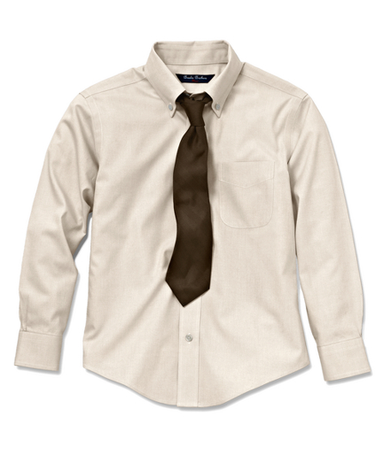 Pure cotton treated to resist wrinkles. Pucker-free seams look freshly pressed all day. Single-needle tailoring. Durable cross-stitched buttons. Pinpoint cotton with button-down collar and barrel cuffs. Machine wash. Imported.