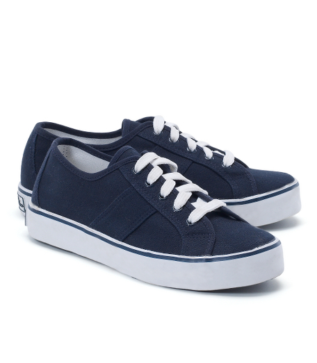 Lace-up casual sneakers in 100% cotton canvas. Rubber sole. Rubber Brooks Brothers logo. Wipe clean. Imported.