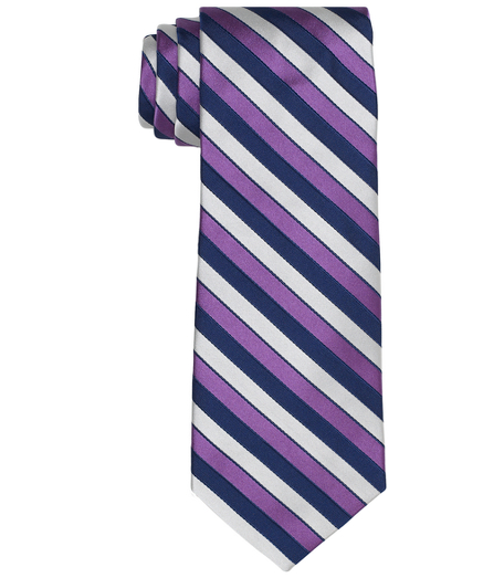 Pure silk woven in Italy. 3 1/2" width. Self-loop. Dry clean. Made in the USA.