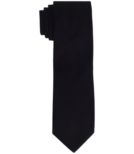 Pure imported silk. 2 7/8" width. Dry clean. Made in the USA.