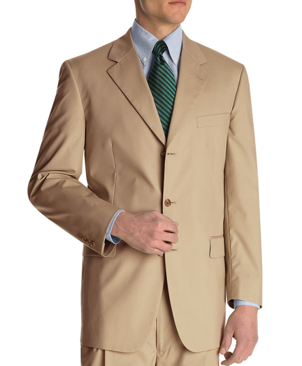 BrooksCool® Madison Fit ThreeButton Poplin Suit Brooks Brothers