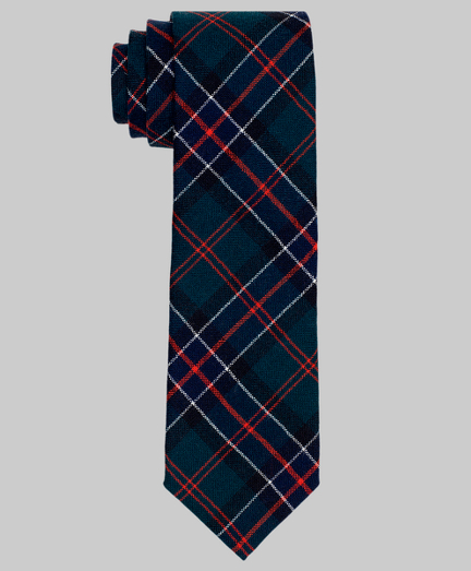 Pure wool woven in England. 2 7/8" width. Dry clean. Made in the USA.
