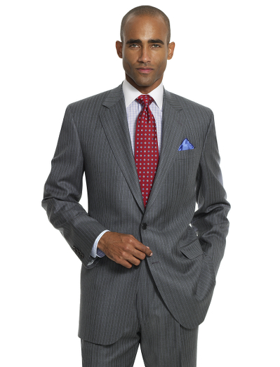 The Brooks Brothers original, tailored from elegant Saxxon wool woven in the USA by Loro Piana, favored for its relaxed fit, natural shoulders and easy fitting trousers. Fully lined. 2-button jacket with center vent. Double-reverse pleat trousers. Dry clean. Made in Canada.