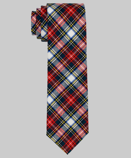 Pure wool woven in England. 2 7/8" width. Dry clean. Made in the USA.