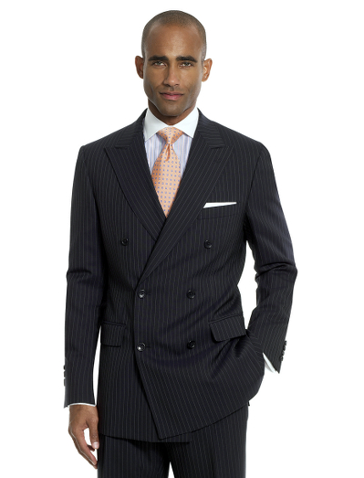 Regent Plain Weave Pinstripe Double-Breasted 1818 Suit