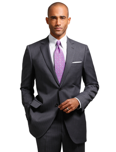 Inspired by our archives, the 1818 Fitzgerald suit is distinguished by narrow lapels, higher armholes and trimmer fitting plain-front trousers. It is truly a statement of elegance and refinement. Tailored from pure wool woven in Italy. 2-button. Center vent. Made in Italy.