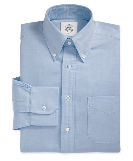 Pure Supima� cotton. Button-down collar. Mitered cuffs. Side gussets. Mother-of-pearl buttons. Locker loop at back neck. Machine wash warm. Made in the USA.