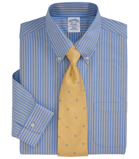 Pure cotton broadcloth made with pucker-free seams and specially treated to remain virtually wrinkle-free. The original Polo� button-down collar. Signature shirring at barrel cuffs. Center back pleat. Left chest pocket. Machine wash. Imported. Also available in Traditional fit.