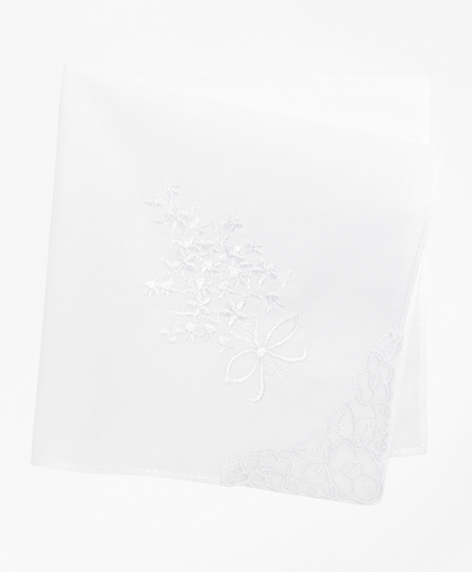 Women's White Embroidered Handkerchiefs Brooks Brothers