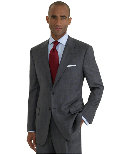 Hand-tailored in elegant English wool. Distinguished by impeccable workmanship and near bespoke details. 2-button, center vent. Double-reverse pleat trousers. Dry clean. Hand tailored in the USA.