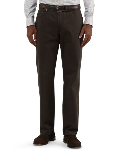 Washed cavalry twill. Brooks Brothers tape at interior waistband. Washed pocketing. Machine wash. Imported.