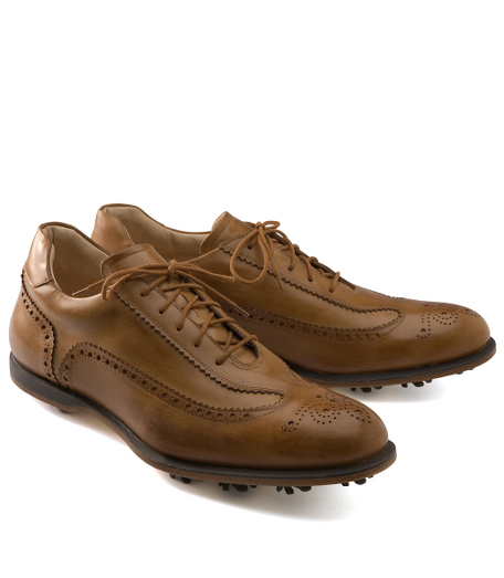 Calfskin upper. Leather sole with soft spikes. Leather lined. Made in Italy.