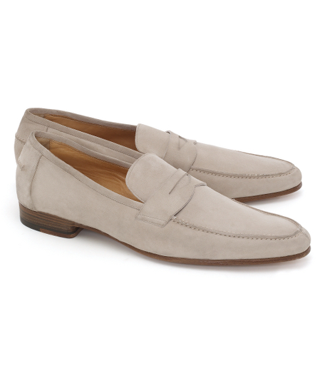 Suede upper. Lightweight and flexible constuction. Leather lined. Leather sole. Made in Italy.