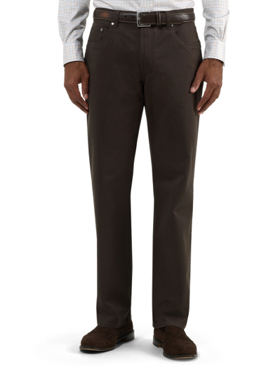 Washed cavalry twill. Brooks Brothers tape at interior waistband. Washed pocketing. Machine wash. Imported.