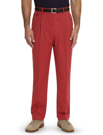 Made from performance microfiber designed to be quick drying and comfortable on or off the golf course. Single pleat front. Cuffed hem. Machine wash. Imported