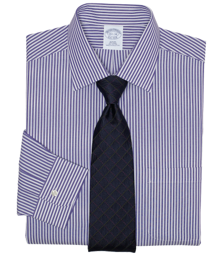 Pure cotton broadcloth made with pucker-free seams and specially treated to remain virtually wrinkle-free. Ainsley collar. Signature shirring at barrel cuffs. Center back pleat. Left chest pocket. Machine wash. Imported. Also available in Traditional fit.