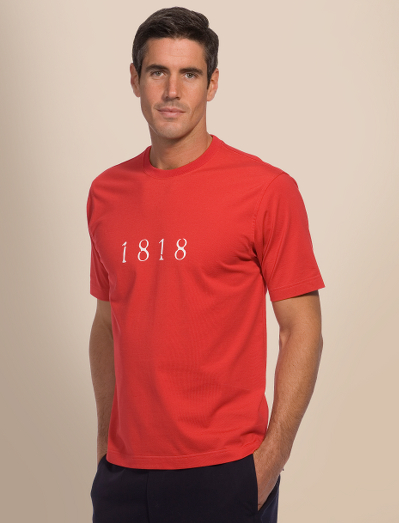 Comfortable tee in cotton/nylon blend with moisture control to keep you cool.   1818 on front of tee shirt and Brooks Brothers on back.  Machine wash.  Imported.