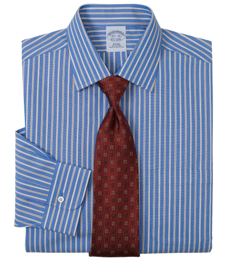 Pure cotton broadcloth made with pucker-free seams and specially treated to remain virtually wrinkle-free. Ainsley collar. Signature shirring at barrel cuffs. Center back pleat. Left chest pocket. Machine wash. Imported. Also available in Traditional fit.