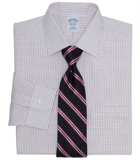 Pure cotton broadcloth made with pucker-free seams and specially treated to remain virtually wrinkle-free. Forward point collar. Signature shirring at barrel cuffs. Center back pleat. Machine wash. Imported. Also available in Traditional fit.