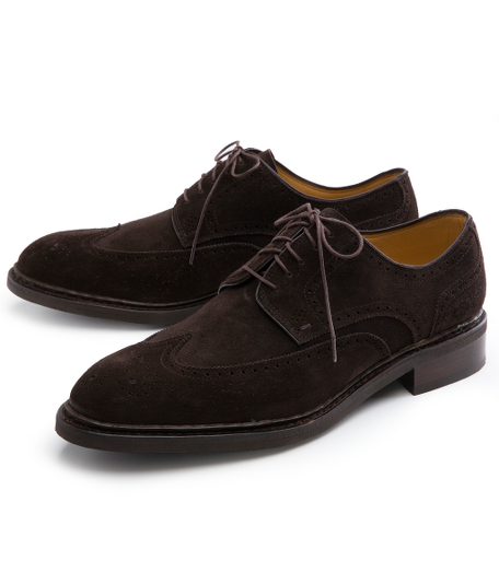 It is with great pride that Brooks Brothers has teamed with Paraboot to bring to you this exclusivestyle. Paraboot has been manufacturing some of the finest footwear in France for almost 100 years. In addition to being hand-cut and hand-stitched, Paraboot has perfected the 'Norwegian' constructiontechnique which offers several advantages; two rows of stitching hold together the leather upper. The welt and sole are attached to each other to ensure this seam is waterproof. A cork filling between the leather insole and the sole creates maximum comfort and breathability. The construction allows for the shoes to be resoled so the shoes are an excellent investment. Suede uppers. Natural Latex rubber soles with a rubber mid-sole for extreme comfort. Made in France.
