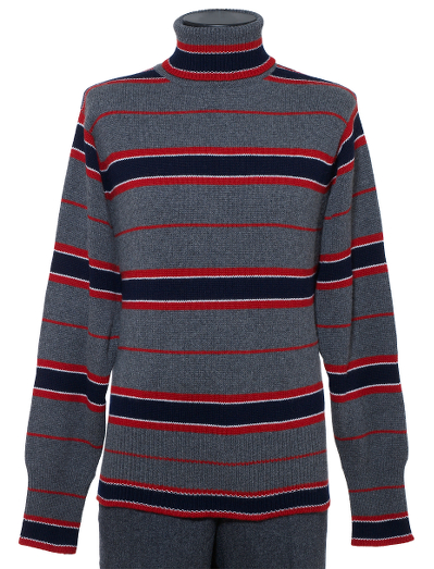Pure Scottish cashmere. Mother-of-pearl buttons. Button cuff with grosgrain on sleeve. Locker loop at back neck. Dry clean. Made in Scotland.