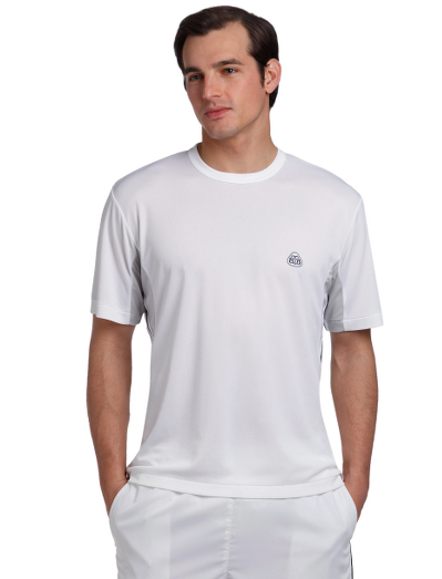 Quick drying polyester for cool performance on and off the court. Classic styling with performance properties. Machine wash. Imported.
