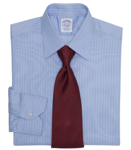 Pure Egyptian cotton woven in Italy. French placket and split-back yoke. Tennis collar. Signature shirring at mitered cuffs. Superdurable buttons. Machine wash. Made in the USA.