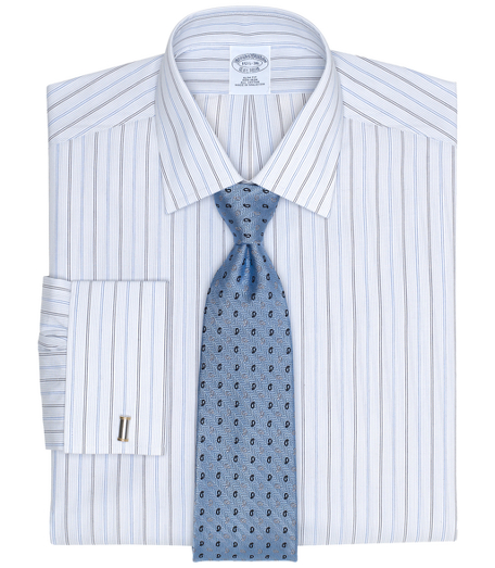 Pure cotton broadcloth made with pucker-free seams and specially treated to remain virtually wrinkle-free. Ainsley collar. Signature shirring at French cuffs. Center back pleat. Machine wash. Imported. Cuff links not included. Also available in Traditional fit.