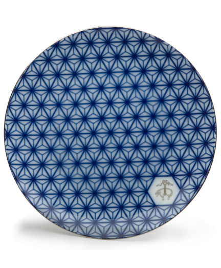 A timeless gift for any occasion, this beautiful plate is traditionally crafted of pure Japanese porcelain with a Hemp Leaf design signifying optimism and promise. Hand-painted details, in gold and platinum, are fired at a temperature of 1,460 degrees centigrade, for a lasting luster and deep, protected sophistication. Presented in a beautiful gift box. 9" diameter. Hand wash only. No item in this collection is designed for use in a dishwasher or in microwave or conventional ovens. Imported.