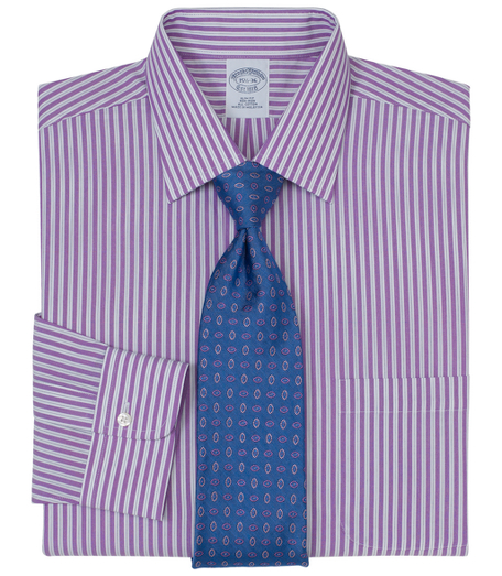 Pure cotton broadcloth made with pucker-free seams and specially treated to remain virtually wrinkle-free. Ainsley collar. Signature shirring at barrel cuffs. Center back pleat. Left chest pocket. Machine wash. Imported. Also available in Traditional fit.