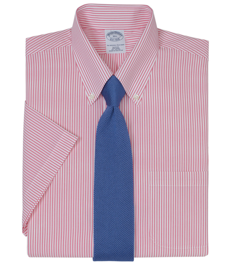 Pure cotton broadcloth made with pucker-free seams and specially treated to remain virtually wrinkle-free. The original Polo� button-down collar. Center back pleat. Left chest pocket. Machine wash. Imported. Also available in traditional fit.