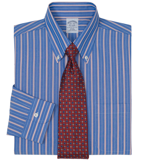 Pure cotton broadcloth made with pucker-free seams and specially treated to remain virtually wrinkle-free. The original Polo� button-down collar. Signature shirring at barrel cuffs. Center back pleat. Left chest pocket. Machine wash. Imported. Also available in Traditional fit.