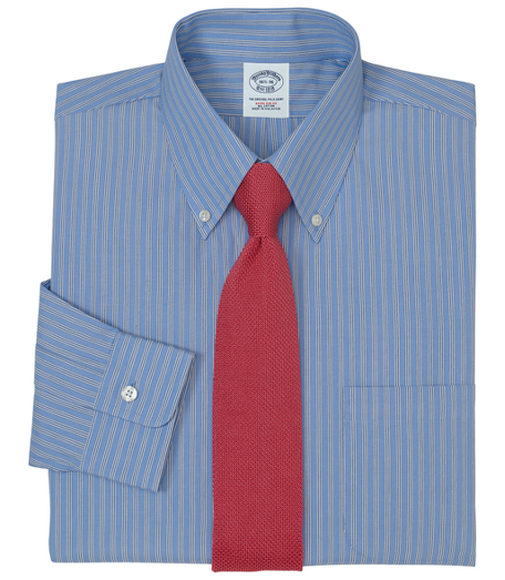 Pure cotton broadcloth. The original Polo� button-down collar. Signature shirring at barrel cuffs. Center back pleat. Left chest pocket. Machine wash. Imported. Also available in Traditional fit.