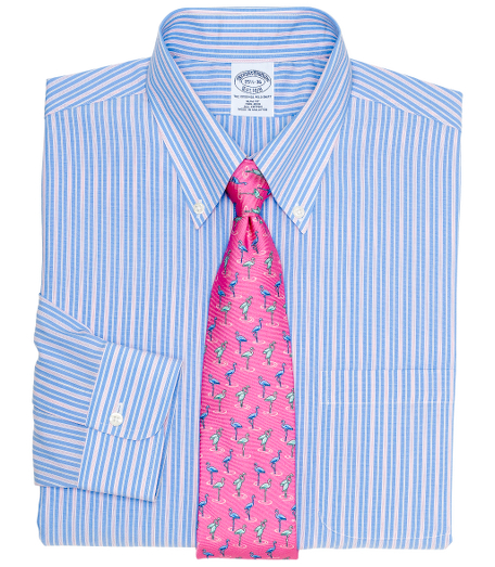 Pure cotton broadcloth made with pucker-free seams and specially treated to remain virtually wrinkle-free. The original Polo� button-down collar. Signature shirring at barrel cuffs. Center back pleat. Left chest pocket. Machine wash. Imported. Also available in Traditional fit.