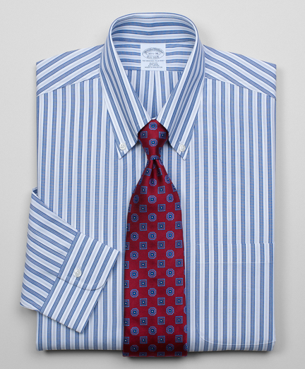 Pure cotton broadcloth made with pucker-free seams and specially treated to remain virtually wrinkle-free. The original Polo� button-down collar. Signature shirring at barrel cuffs. Center back pleat. Left chest pocket. Machine wash. Imported. Also available in Slim fit.