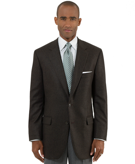 Pure Saxxon wool woven in the USA exclusively for Brooks Brothers. Fabric offers performance with the feel of cashmere. 2-button, center vent. Madison fit. Dry clean. Made in the USA.