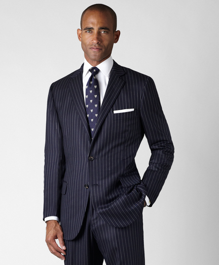 Inspired by our archives, the 1818 Fitzgerald suit is distinguished by narrow lapels, higher armholes and trimmer fitting plain-front trousers. It is truly a statement of elegance and refinement.  Exclusive SaxXon Reserve fabric woven in Scotland-super 160's. Hand tailored in the USA. Full canvas construction. Horn Buttons. Pleat-front trousers with belt prong loop and split back waistband. Dry clean.